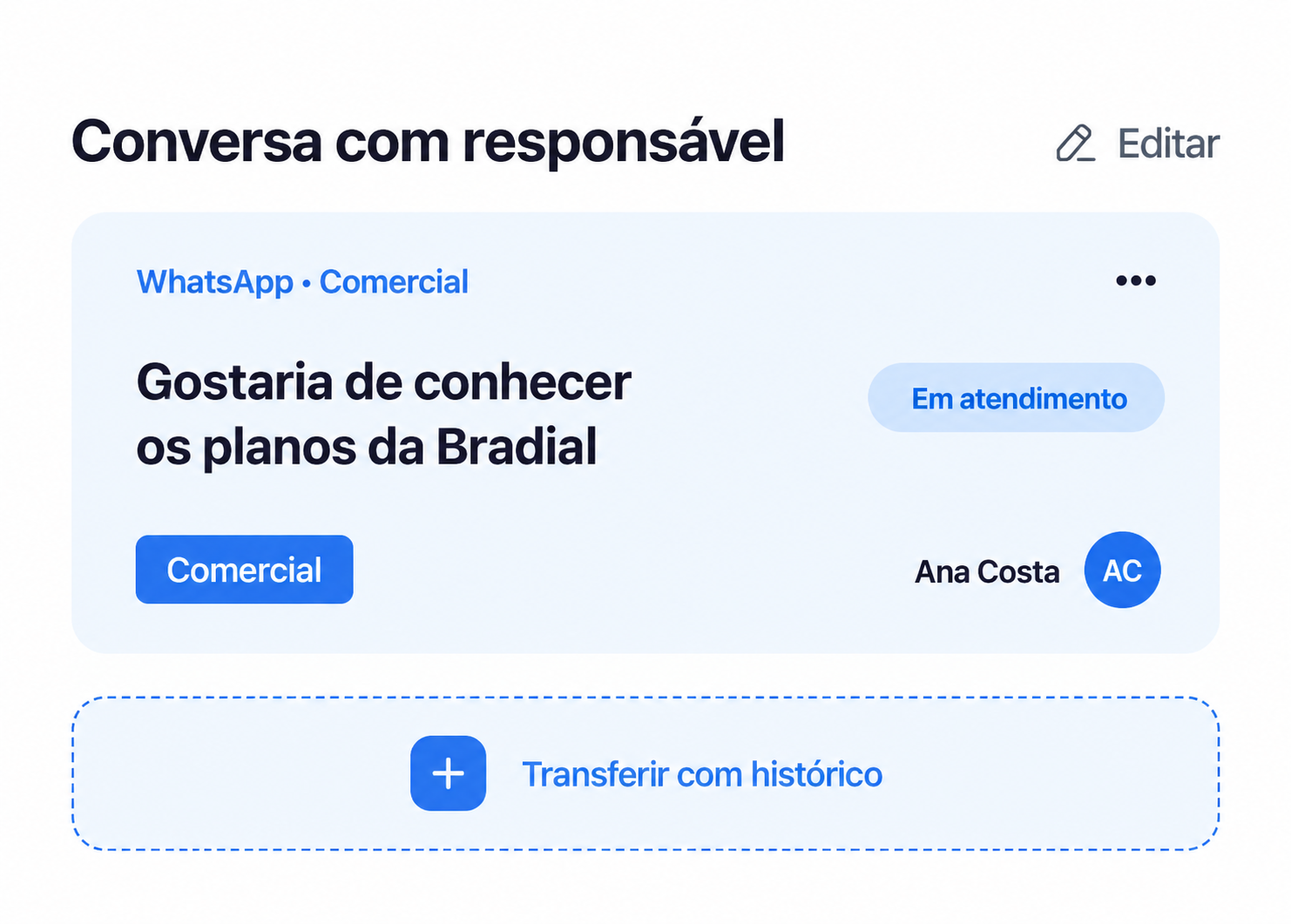 Ilustração de uma conversa com setor e responsável
