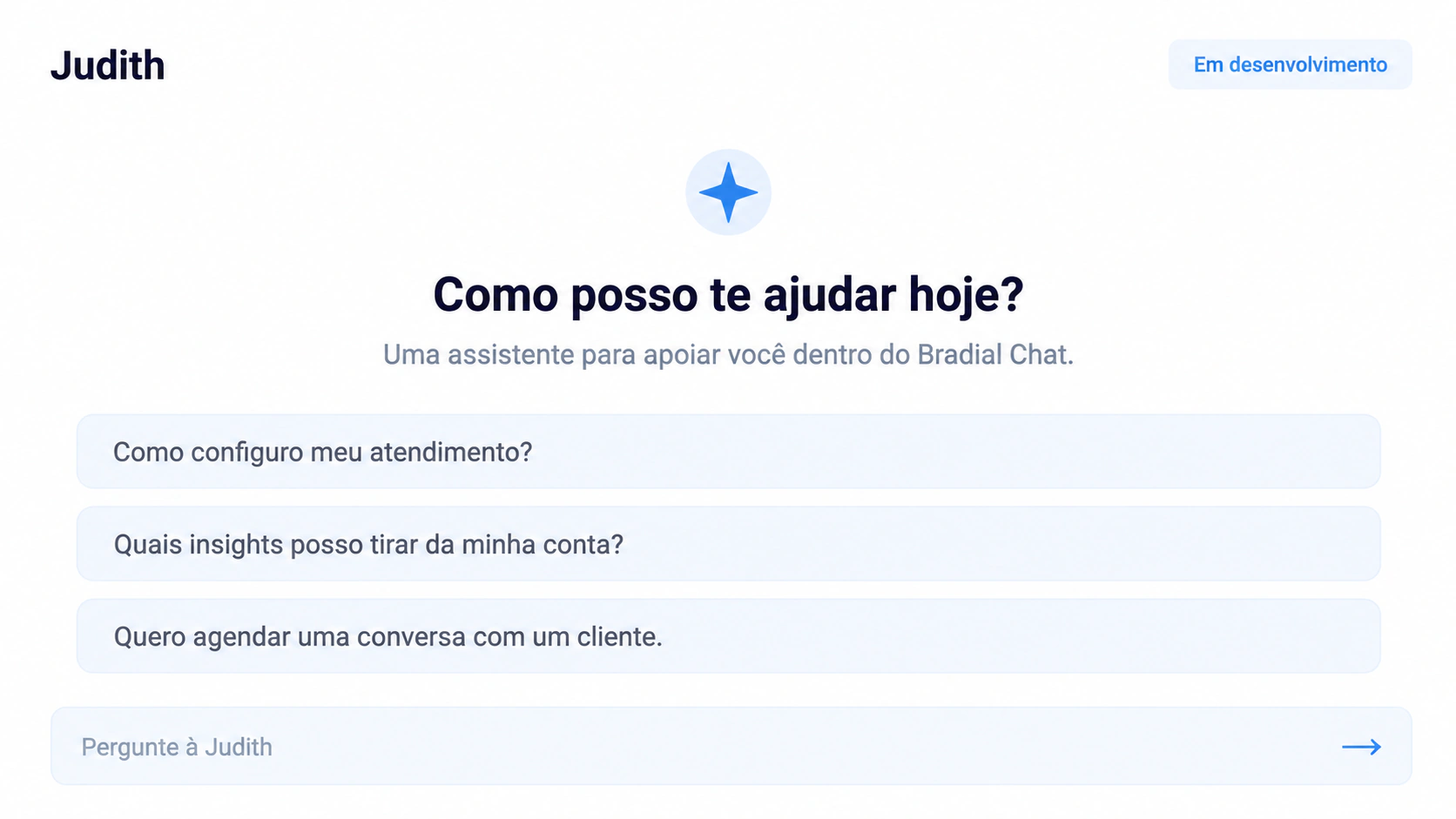 Visão ilustrativa da assistente pessoal Judith, em desenvolvimento.